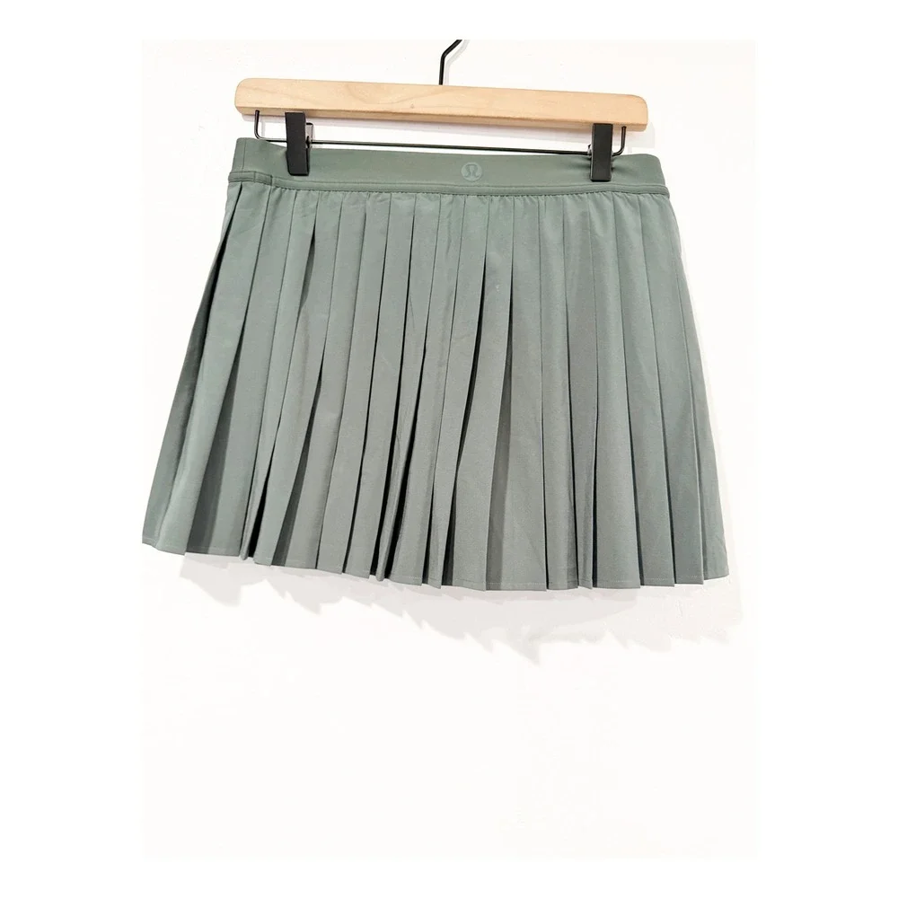 Lululemon Pace Rival Pleated Skirt Sage Green Tennis Skort LW8ALRS Size 8
